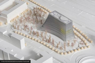 Zukunftszentrum: Modell Siegerentwurf Siegermodell des Architekturwettbewerbs von RICHTER MUSIKOWSKI Architekten PartGmbB