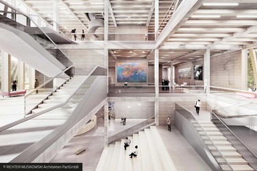 Zukunftszentrum: Innenansicht Siegerentwurf Innenansicht des Siegerentwurfs Zukunftszentrum von RICHTER MUSIKOWSKI Architekten PartGmbB