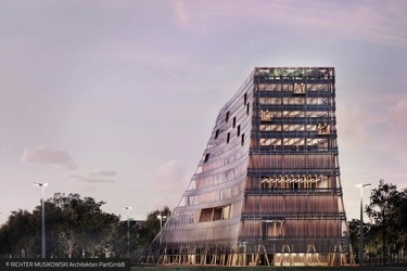 Zukunftszentrum: Außenansicht Siegerentwurf Außenansicht des Siegerentwurfs Zukunftszentrum von RICHTER MUSIKOWSKI Architekten PartGmbB